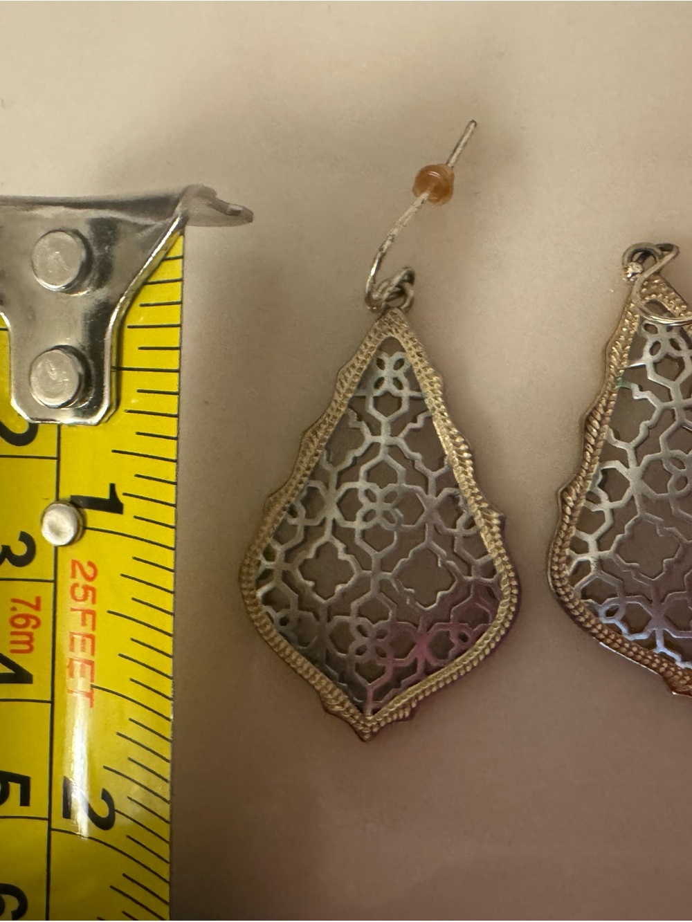 Kendra Scott Silver Filigree Lattice Drop Earrings